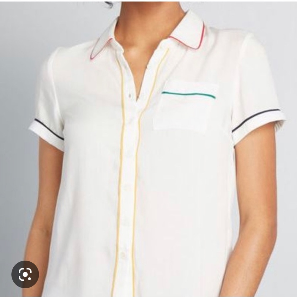 ModCloth primary pick collared blouse top 1X